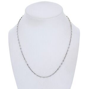 WORN GOLD PLATING Italian Danecraft Sterling Silver Textured Chain Necklace 18"